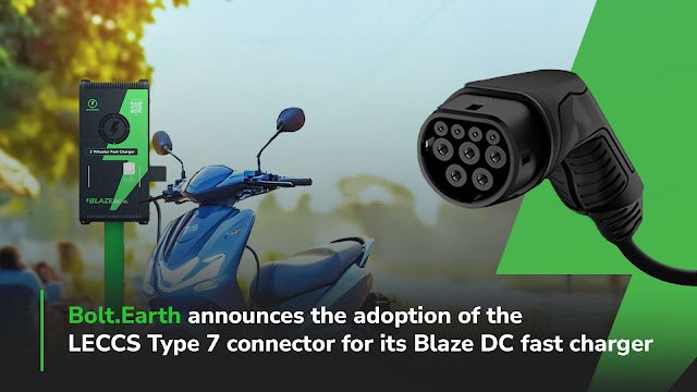 Bolt.Earth announces the adoption of the LECCS Type 7 connector for its Blaze DC fast charger
